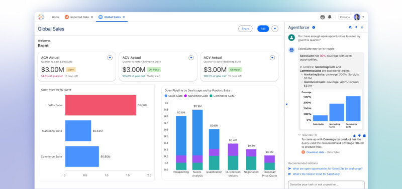 Screenshot of Tableau Next